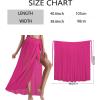 imageCHICGAL Sarong Wraps for Women Long Bathing Suit Cover Up Beach Tie Swimwear Summer Bikini Swimsuit CoverupsLight Pink