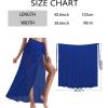 imageCHICGAL Sarong Wraps for Women Long Bathing Suit Cover Up Beach Tie Swimwear Summer Bikini Swimsuit CoverupsRoyal Blue