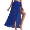 imageCHICGAL Sarong Wraps for Women Long Bathing Suit Cover Up Beach Tie Swimwear Summer Bikini Swimsuit CoverupsRoyal Blue