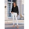 imageWEACZZY Womens Striped Button Down Shirts Long Sleeve Smocked Cuffed Oversized Boyfriend Blouses Collared Causal TopsBlack
