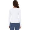 imageWomens Long Sleeve Shirts Basic Tees Y2k Slim Fit T Shirt Crew Neck Trendy Crop Top Casual01white