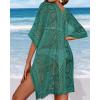 imageWomens Lace Bathing Suit Cover Up V Neck Beach Coverup Summer Swim Coverups Loose Bikini Beach DressGreen