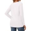 image:imageCHICGAL Women Long Sleeve Shirts Casual Dressy Crew Neck Soft Basic Tee Loose Fit Tunic TopsA White