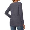 image:imageCHICGAL Women Long Sleeve Shirts Casual Dressy Crew Neck Soft Basic Tee Loose Fit Tunic TopsBlack Grey