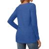 image:imageCHICGAL Women Long Sleeve Shirts Casual Dressy Crew Neck Soft Basic Tee Loose Fit Tunic TopsBlue