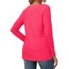 image:imageCHICGAL Women Long Sleeve Shirts Casual Dressy Crew Neck Soft Basic Tee Loose Fit Tunic TopsBright Pink