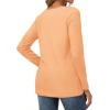 image:imageCHICGAL Women Long Sleeve Shirts Casual Dressy Crew Neck Soft Basic Tee Loose Fit Tunic TopsLight Orange