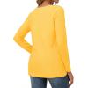 image:imageCHICGAL Women Long Sleeve Shirts Casual Dressy Crew Neck Soft Basic Tee Loose Fit Tunic TopsLight Yellow