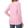 image:imageCHICGAL Women Long Sleeve Shirts Casual Dressy Crew Neck Soft Basic Tee Loose Fit Tunic TopsPink