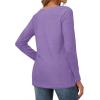 image:imageCHICGAL Women Long Sleeve Shirts Casual Dressy Crew Neck Soft Basic Tee Loose Fit Tunic TopsPurple