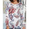 image:imageCHICGAL Women Long Sleeve Shirts Casual Dressy Crew Neck Soft Basic Tee Loose Fit Tunic TopsWhite Paisley