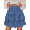 image:imageBerydress Ruffle Mini Skirts for Women 2025 High Waist Flowy Summer Vacation Casual Beach Boho Tiered Short SkirtBlue