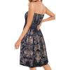 image:imageCHICGAL Summer Dresses for Women Beach Cover Ups Strapless Boho Floral Print SundressBlack Gray Boho Print