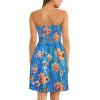 image:imageCHICGAL Summer Dresses for Women Beach Cover Ups Strapless Boho Floral Print SundressBlue Sun Flowers