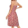 image:imageCHICGAL Summer Dresses for Women Beach Cover Ups Strapless Boho Floral Print SundressRed Floral Print