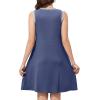 image:imageWEACZZY 2026 Summer Dresses for Women Casual Loose Fit Beach Vacation Sundress Sleeveless Crewneck Tank Dress with Pockets01 Purple Gray