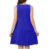 image:imageWEACZZY 2026 Summer Dresses for Women Casual Loose Fit Beach Vacation Sundress Sleeveless Crewneck Tank Dress with Pockets01 Royal Blue