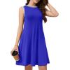 image:imageWEACZZY 2026 Summer Dresses for Women Casual Loose Fit Beach Vacation Sundress Sleeveless Crewneck Tank Dress with Pockets01 Royal Blue