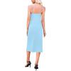 image:imageWEACZZY Cocktail Dresses for Women V Neck Spaghetti Straps Dress Party Midi DressLight Blue