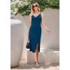 image:imageWEACZZY Cocktail Dresses for Women V Neck Spaghetti Straps Dress Party Midi DressNavy Blue