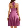 image:imageWEACZZY Summer Dresses for Women 2026 Beach Mini Swing Dress Halter V Neck Sleeveless Backless Sundresses with Pockets01 Mauve