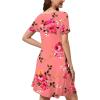image:imageWEACZZY Summer Dresses for Women 2026 VNeck Casual T Shirt Dress Loose Short Sleeve Flowy Dresses with PocketsSugar Pink