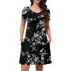 image:imageWEACZZY Summer Dresses for Women 2026 VNeck Casual T Shirt Dress Loose Short Sleeve Flowy Dresses with PocketsWhite Black
