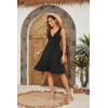 image:imageWEACZZY Summer Dresses for Women V Neck Wrap Sundress Sleeveless Flowy Tank Dress Beach Holiday Sundresses with Pockets01 Black