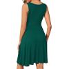 image:imageWEACZZY Summer Dresses for Women V Neck Wrap Sundress Sleeveless Flowy Tank Dress Beach Holiday Sundresses with Pockets01 Dark Green