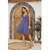 image:imageWEACZZY Summer Dresses for Women V Neck Wrap Sundress Sleeveless Flowy Tank Dress Beach Holiday Sundresses with Pockets01 Purple Gray