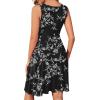 image:imageWEACZZY Summer Dresses for Women V Neck Wrap Sundress Sleeveless Flowy Tank Dress Beach Holiday Sundresses with PocketsWhite Black