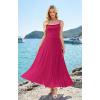 image:imageWEACZZY Women Summer Maxi Dresses Spaghetti Strap Dress Beach Long DressesRose Red