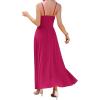 image:imageWEACZZY Women Summer Maxi Dresses Spaghetti Strap Dress Beach Long DressesRose Red