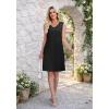 image:imageWEACZZY Women Summer V Neck Sleeveless Dress Casual Loose Vacation Sundress Elegant with Split Beach DressesBlack