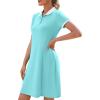 image:imageWEACZZY Women Tshirt Dress Short Sleeve Polo Dresses Easy Classic Summer DressesLight Blue