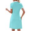 image:imageWEACZZY Women Tshirt Dress Short Sleeve Polo Dresses Easy Classic Summer DressesLight Blue