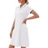 image:imageWEACZZY Women Tshirt Dress Short Sleeve Polo Dresses Easy Classic Summer DressesWhite