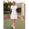 image:imageWEACZZY Women Tshirt Dress Short Sleeve Polo Dresses Easy Classic Summer DressesWhite