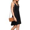 image:imageWEACZZY Womens 2026 Summer Dresses V Neck Spaghetti Strap Sundress Casual Beach Flowy Mini Dress with Pockets0 Black