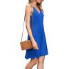 image:imageWEACZZY Womens 2026 Summer Dresses V Neck Spaghetti Strap Sundress Casual Beach Flowy Mini Dress with PocketsA Royal Blue