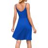 image:imageWEACZZY Womens 2026 Summer Dresses V Neck Spaghetti Strap Sundress Casual Beach Flowy Mini Dress with PocketsA Royal Blue