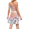image:imageWEACZZY Womens 2026 Summer Dresses V Neck Spaghetti Strap Sundress Casual Beach Flowy Mini Dress with PocketsColorful Fireworks