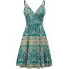 image:imageWEACZZY Womens 2026 Summer Dresses V Neck Spaghetti Strap Sundress Casual Beach Flowy Mini Dress with PocketsGreen Khaki
