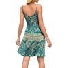 image:imageWEACZZY Womens 2026 Summer Dresses V Neck Spaghetti Strap Sundress Casual Beach Flowy Mini Dress with PocketsGreen Khaki