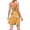image:imageWEACZZY Womens 2026 Summer Dresses V Neck Spaghetti Strap Sundress Casual Beach Flowy Mini Dress with PocketsGreen Leaf Yellow