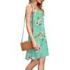 image:imageWEACZZY Womens 2026 Summer Dresses V Neck Spaghetti Strap Sundress Casual Beach Flowy Mini Dress with PocketsMint Green