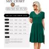 image:imageWEACZZY Womens Casual Summer Dress V Neck Ruffle Sleeve A Line Dresses Flowy with Pockets 2026Dark Green