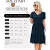 image:imageWEACZZY Womens Casual Summer Dress V Neck Ruffle Sleeve A Line Dresses Flowy with Pockets 2026Navy Blue