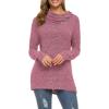 image:imageWEACZZY Womens Long Sleeve Shirts Button Cowl Neck Casual Loose Tunic Tops Blouse Dressy Fall Fashion 2026B Purple