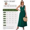 image:imageWEACZZY Womens Maxi Dress Sleeveless V Neck Sundress Cocktail Long Dresses with PocketsDark Green